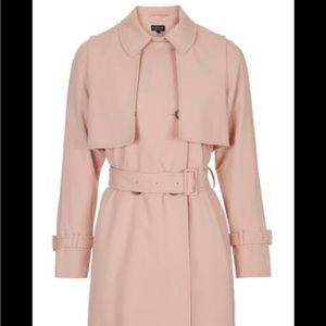 Topshop Blush Trench Coat
